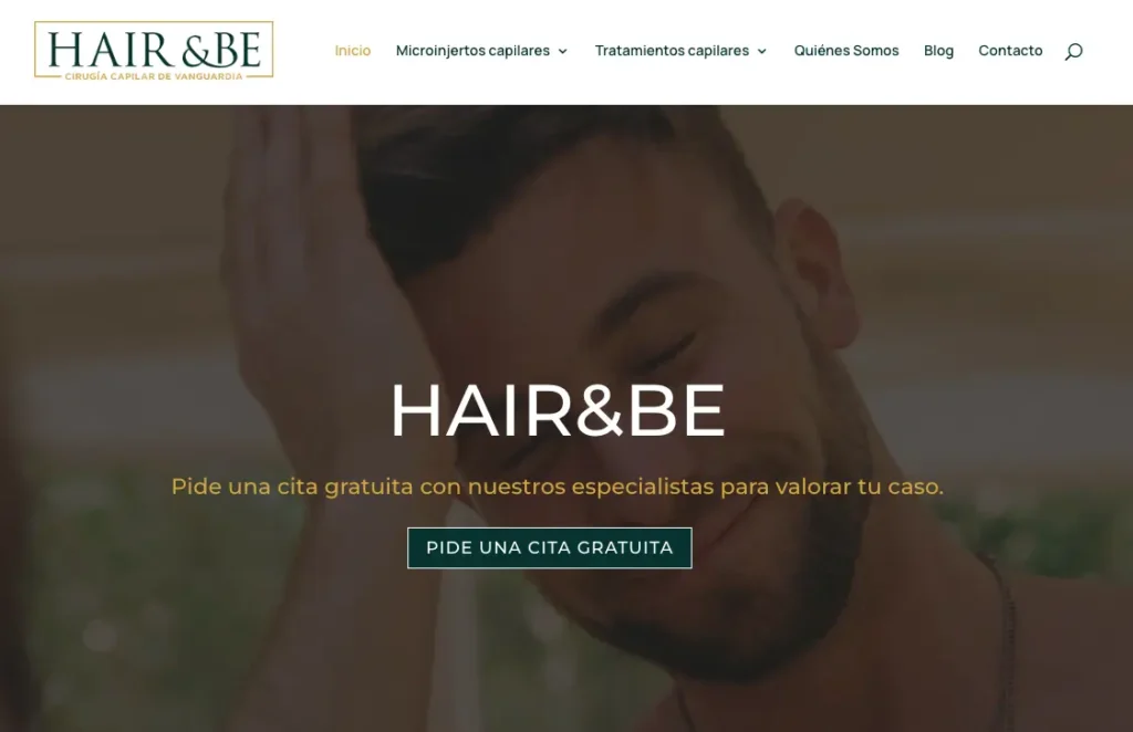 HAIR & BE Clínica de Injerto Capilar Valencia pagina web