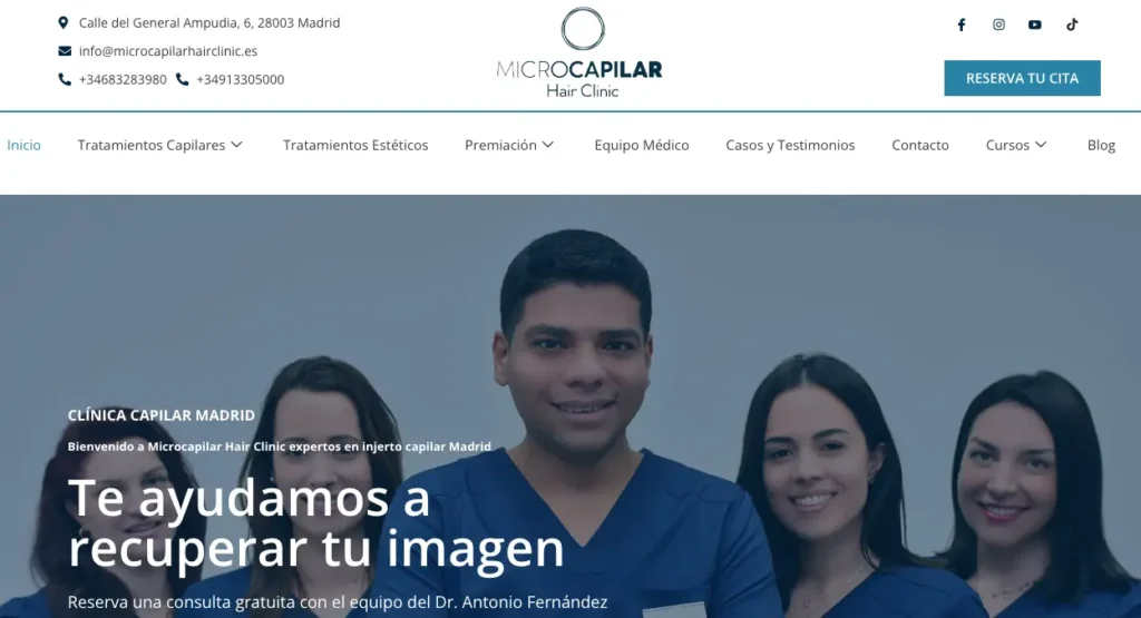 MicroCapilar Hair Clinic pagina web