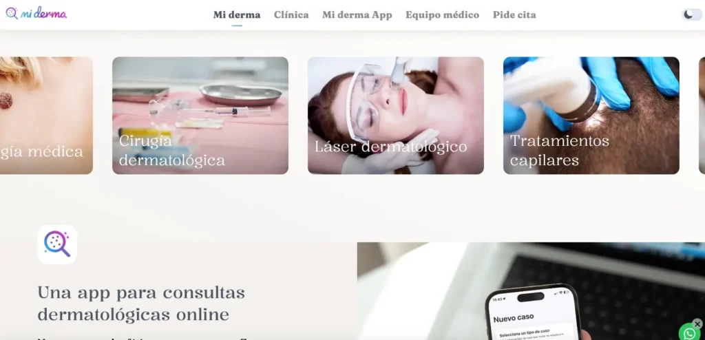 Clínica Mi Derma - Dermatólogos en Zaragoza pagina web