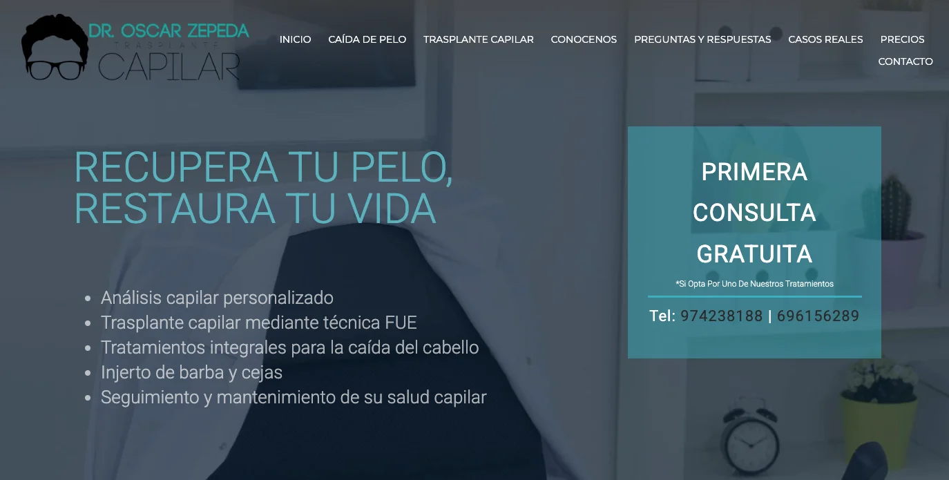 Dr Oscar Zepeda Trasplante Capilar Huesca pagina web